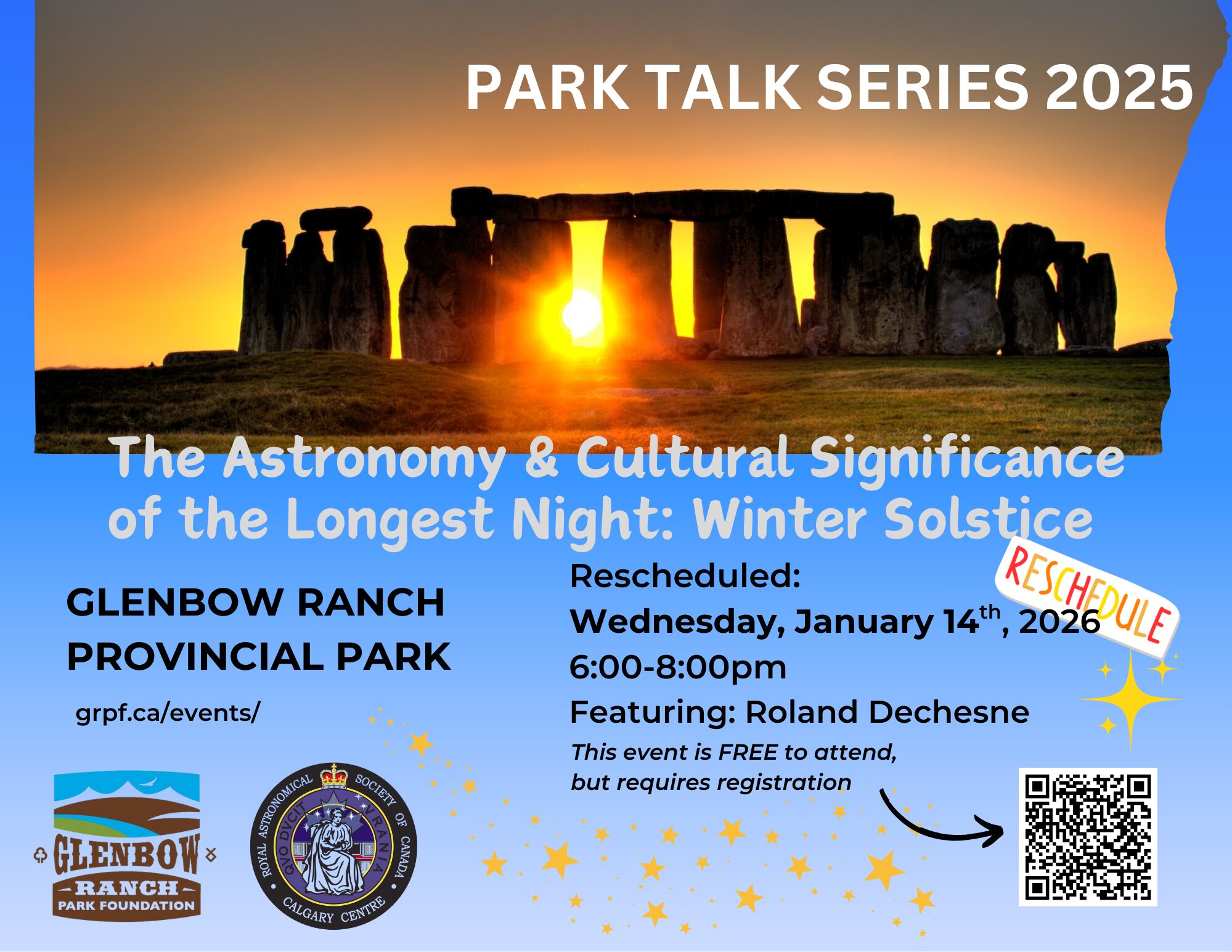 Don’t Forget – Park Talk Reschedule – January 14